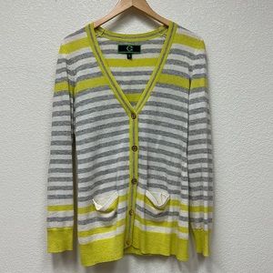 C. Wonder striped spring cardigan gold buttons size medium